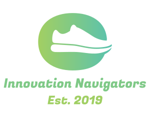 Green Sneaker Shoes logo design