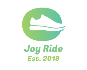 Green Sneaker Shoes logo design