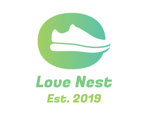 Green Sneaker Shoes logo design