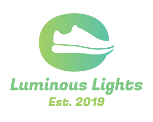 Green Sneaker Shoes logo design