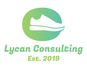 Green Sneaker Shoes logo design