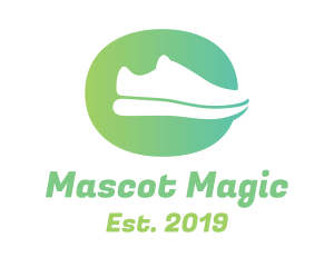 Green Sneaker Shoes logo design