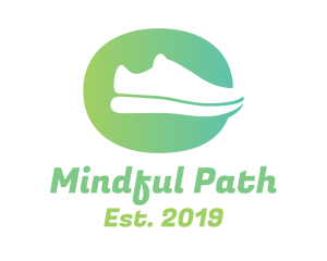 Green Sneaker Shoes logo design