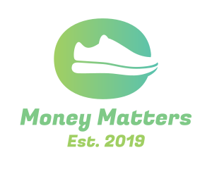 Green Sneaker Shoes logo design