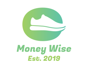 Green Sneaker Shoes logo design