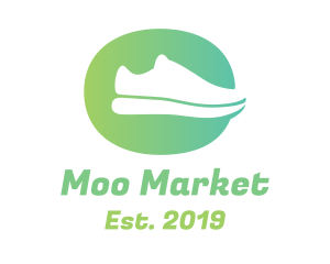 Green Sneaker Shoes logo design