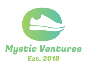 Green Sneaker Shoes logo design