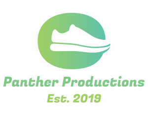 Green Sneaker Shoes logo design