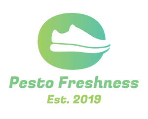 Green Sneaker Shoes logo design