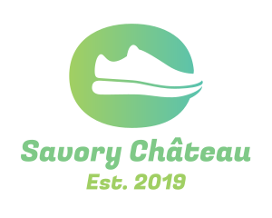 Green Sneaker Shoes logo design