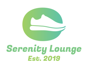 Green Sneaker Shoes logo design