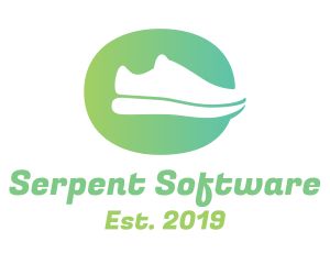 Green Sneaker Shoes logo design