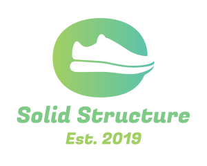 Green Sneaker Shoes logo design