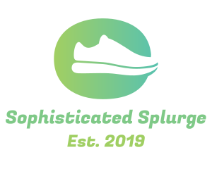 Green Sneaker Shoes logo design