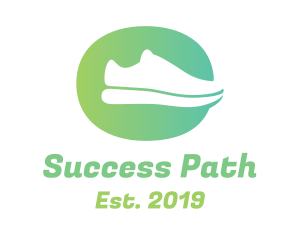 Green Sneaker Shoes logo design