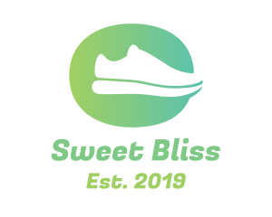 Green Sneaker Shoes logo design