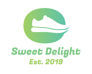 Green Sneaker Shoes logo design