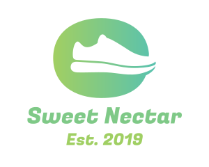 Green Sneaker Shoes logo design