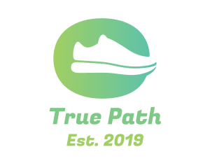 Green Sneaker Shoes logo design