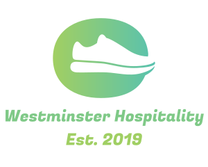 Green Sneaker Shoes logo design