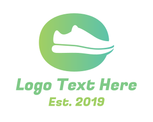 Shoe - Green Sneaker Shoes logo design