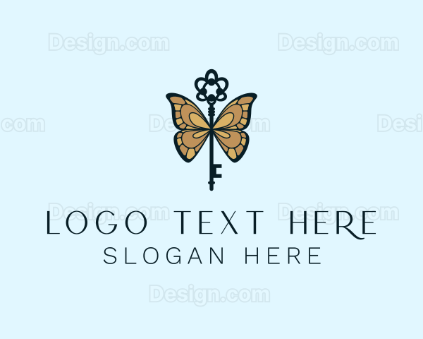 Beautiful Butterfly Key Logo