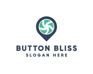 Pin Lens Shutter logo design