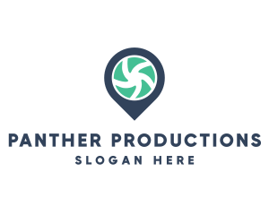 Pin Lens Shutter logo design