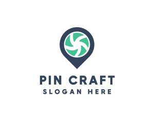 Pin Lens Shutter logo design