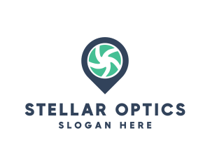 Pin Lens Shutter logo design