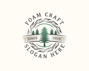 Woodwork Craft Lumberjack logo design