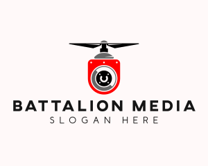 Flying Drone Surveillance logo design