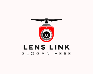 Flying Drone Surveillance logo design