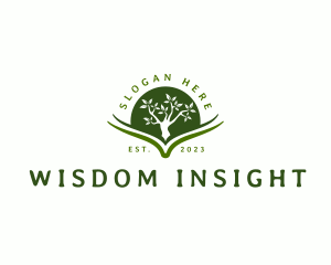 Tree Book Knowledge logo design