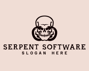 Serpent Skull Snake logo design