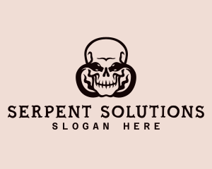 Serpent Skull Snake logo design