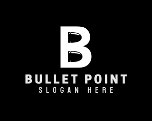 Bullet Letter B logo design
