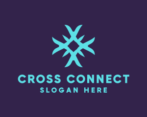 Tribal Cross Symbol logo design