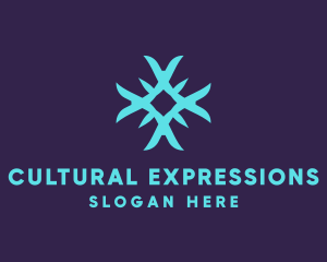 Tribal Cross Symbol logo