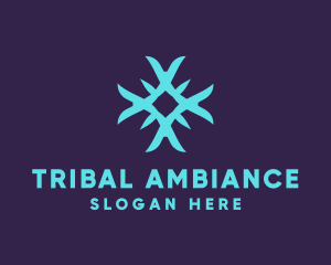 Tribal Cross Symbol logo design