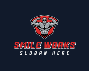 Gym Muscle Man Logo