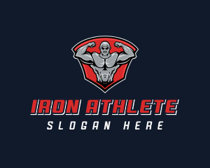 Gym Muscle Man logo design