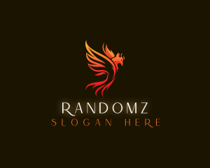 Bird Flaming Phoenix  logo