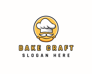 Baking Chef Mustache logo design