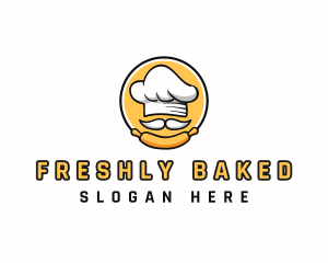 Baking Chef Mustache logo design