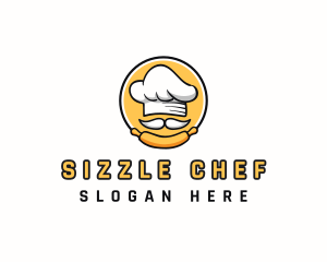 Baking Chef Mustache logo design