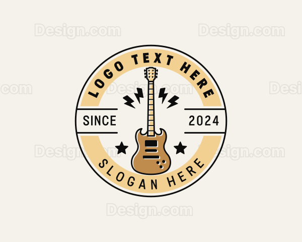 Punk Music Guitar Logo