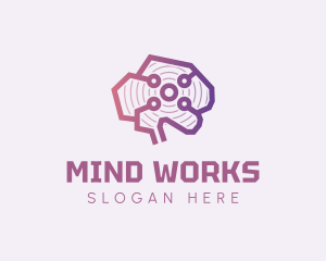 Brain Circuit Network logo design