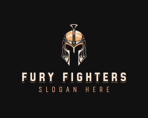 Spartan Soldier Helmet logo design