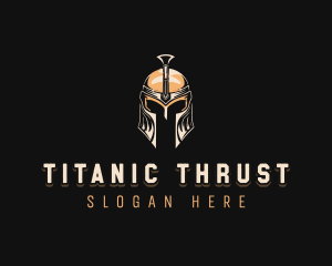 Spartan Soldier Helmet logo design